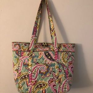 Vera Bradley mint green paisley tote bag
